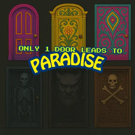 Choose one of six doors